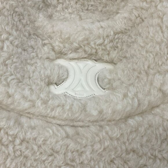 Celine Hat Cashmere Beige Triomphe Logo Bucket Hat main image 4